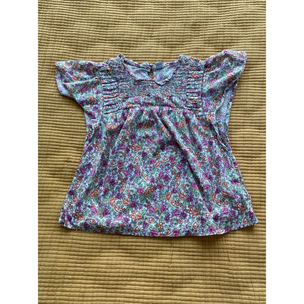 Women's Old Navy Floral Flutter Sleeve Babydoll Top Size‎ XS